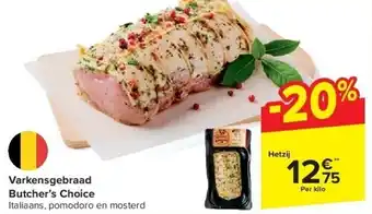 Carrefour Varkensgebraad Butcher’s Choice aanbieding