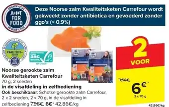 Carrefour Noorse gerookte zalm Kwaliteitsketen Carrefour aanbieding