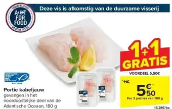 Carrefour Portie kabeljauw aanbieding