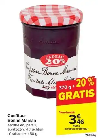 Carrefour Confi tuur Bonne Maman aanbieding