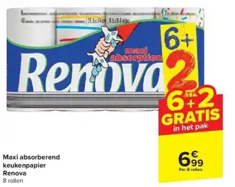 Carrefour Maxi absorberend keukenpapier Renova aanbieding