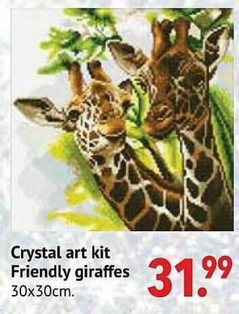 De Kinderplaneet Crystal Art Kit Friendly Giraffes aanbieding