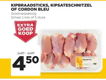 Kipbraadsticks, Kipsateschitzel of Cordon Bleu