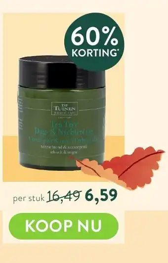 Holland & Barrett De Tuinen Tea Tree Dag & Nachtcreme aanbieding