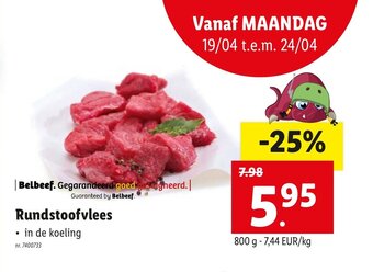 Lidl Rundstoofvlees aanbieding