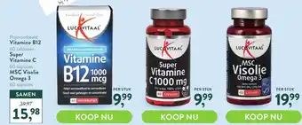 Holland & Barrett Vitamine B12, Super Vitamin C, MSC Visolie Omega 3 aanbieding