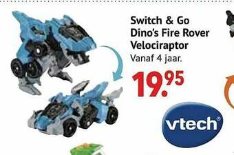 Switch & Go Dino's Fire Rover Velociraptor