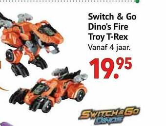Switch & Go Dino's Fire Troy T-rex