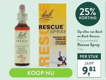 Holland & Barrett Op alles van Bach en Bach Rescue, Rescue Spray 7ml aanbieding
