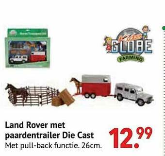 Land Rover Met Paardentrailer Die Cast