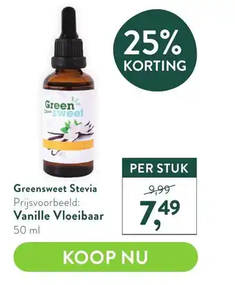 Greensweet Stevia, Vanille Vloeibaar 50ml