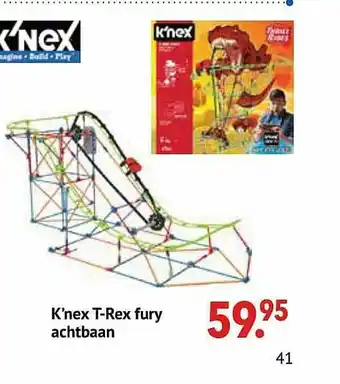 De Kinderplaneet K'nex T-rex Fury Achtbaan aanbieding