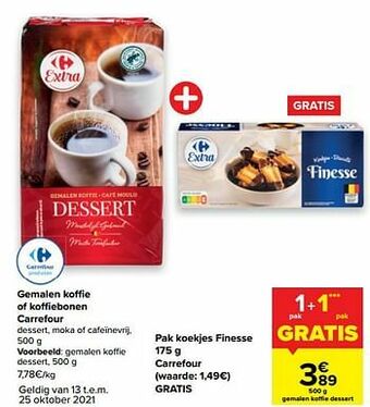 Carrefour Gemalen koffie dessert aanbieding