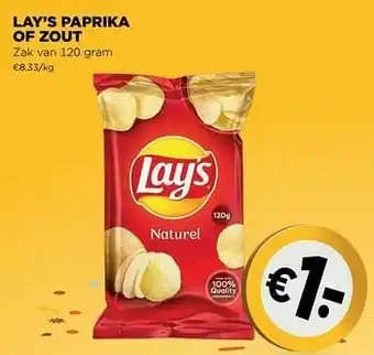 Jumbo Lay’s paprika of zout aanbieding
