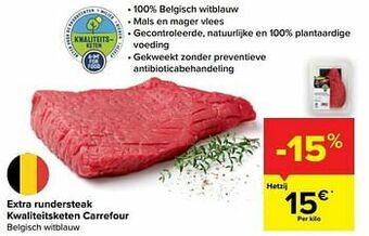 Carrefour Extra rundersteak kwaliteitsketen carrefour aanbieding