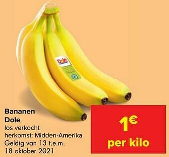 Carrefour Bananen dole aanbieding