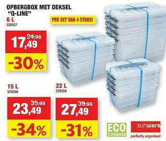 Hubo Opbergbox met deksel q-line aanbieding
