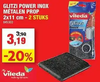 Hubo Glitzi power inox métalen prop aanbieding