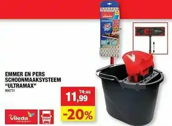 Hubo Emmer en pers schoonmaaksysteem ultramax aanbieding