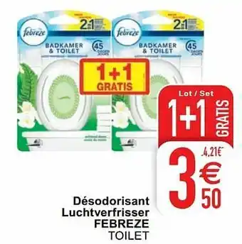 Désodorisant luchtverfrisser febreze toilet