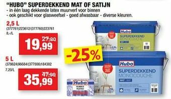 Hubo Hubo superdekkend mat of satijn aanbieding
