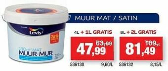 Hubo Muur mat - satin aanbieding