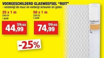 Hubo Voorgeschilderd glasweefsel ruit aanbieding