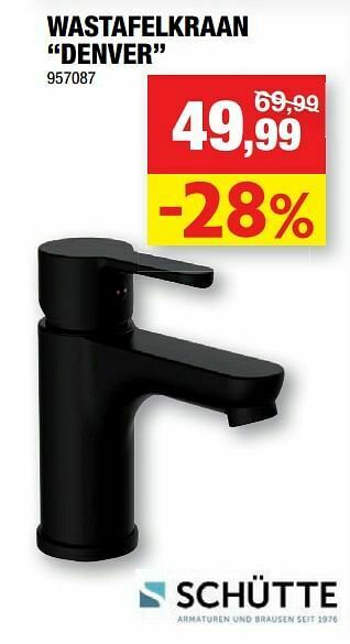 Hubo Wastafelkraan denver aanbieding