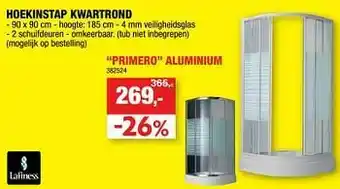 Hubo Hoekinstap kwartrond primero aluminium aanbieding
