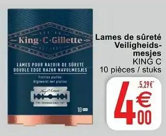 Cora Lames de sûreté veiligheidsmesjes king c aanbieding