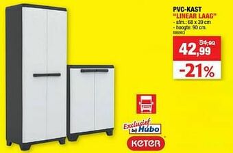 Pvc-kast linear laag