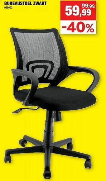 Hubo Bureaustoel zwart aanbieding