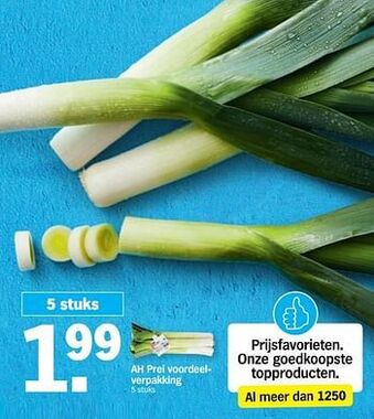 Albert Heijn AH Prei Voordeelverpakking aanbieding