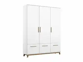 Kleerkast 3 deuren en laden CARLSSON - Wit Wit