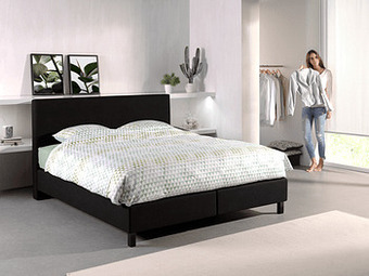 Boxspring incl. matras ORCUS - Diesel Black Zwart