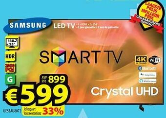 ElectroStock Samsung led tv ue55au8072 aanbieding