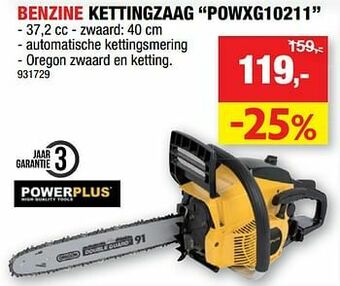Hubo Powerplus benzine kettingzaag powxg10211 aanbieding