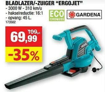 Hubo Gardena bladlazer--zuiger ergojet aanbieding