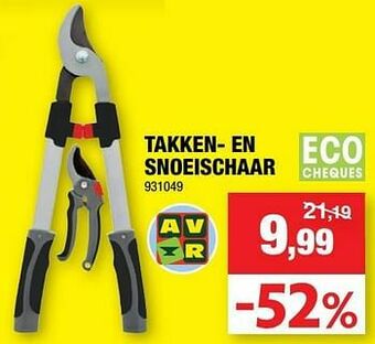 Hubo Takken- en snoeischaar aanbieding