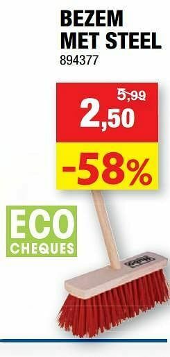 Hubo Bezem met steel aanbieding