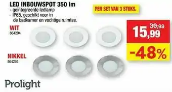 Hubo Led inbouwspot wit aanbieding