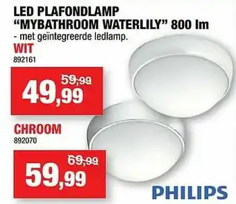 Hubo Led plafondlamp mybathroom waterlily wit aanbieding