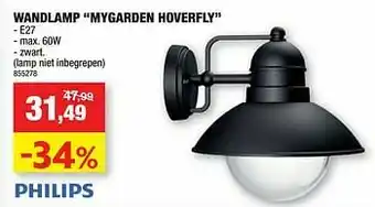 Wandlamp mygarden hoverfly
