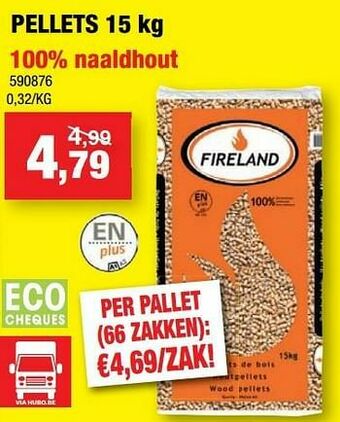 Hubo Pellets 100% naaldhout aanbieding