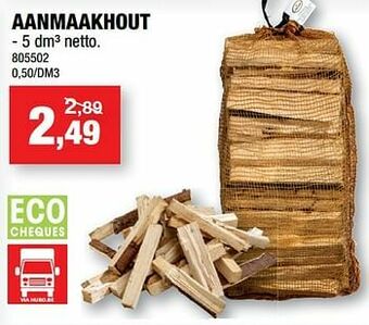 Hubo Aanmaakhout aanbieding