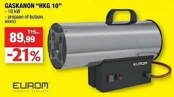 Hubo Eurom gaskanon hkg 10 aanbieding