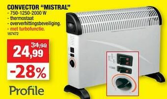 Profile convector mistral