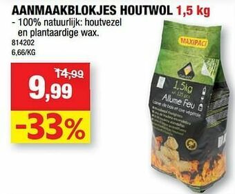 Hubo Aanmaakblokjes houtwol aanbieding