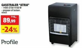Hubo Profile gasstraler atria aanbieding