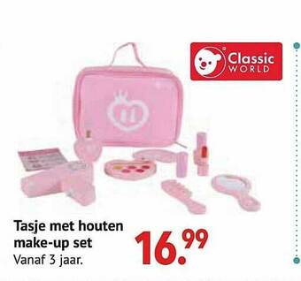 De Kinderplaneet Tasje Met Houten Make-up Set aanbieding